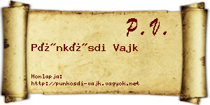 Pünkösdi Vajk névjegykártya
